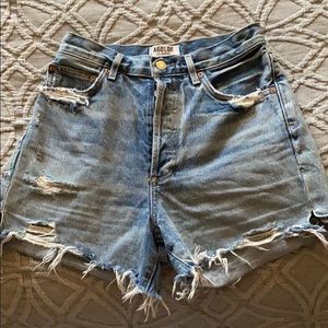Agolde Dee highwaist Jean shorts.